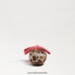 Sam Edelman Felicity Ballerinas Kinder Elfenbein/braune Giraffe Schuhwerk 2P8JNV1023 - Image 5