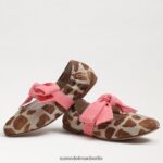 Sam Edelman Felicity Ballerinas Kinder Elfenbein/braune Giraffe Schuhwerk 2P8JNV1023 - Image 7