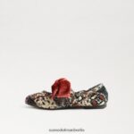 Sam Edelman Felicity Ballerinas Kinder Elfenbein/Orange Schuhwerk 2P8JNV1021 - Image 4