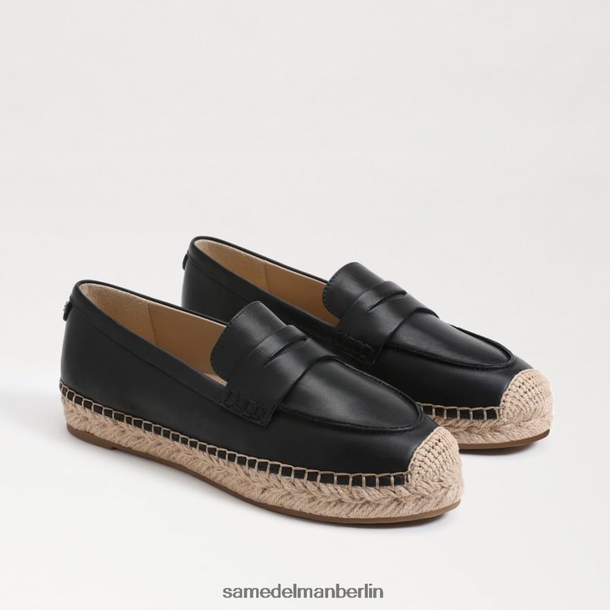 sam_edelman_flache_espadrille_loafer_von_kai_frauen_schwarzes_leder_schuhwerk_2p8jnv202.jpg Sam Edelman Flache Espadrille-Loafer von Kai Frauen schwarzes Leder Schuhwerk 2P8JNV202 - Image 1