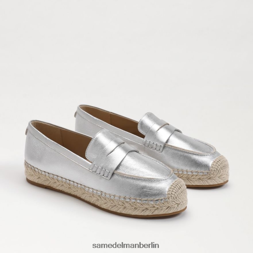 Sam Edelman Flache Espadrille-Loafer von Kai Frauen weiches Silber Schuhwerk 2P8JNV203 - Image 1