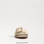 Sam Edelman Gaige Slide-Sandale Frauen gebleichter Weizen Schuhwerk 2P8JNV32 - Image 3