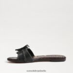 Sam Edelman Gaige Slide-Sandale Frauen schwarzes Leder Schuhwerk 2P8JNV26 - Image 4