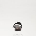 Sam Edelman Gaige Slide-Sandale Frauen schwarzes Leder Schuhwerk 2P8JNV26 - Image 5