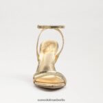 Sam Edelman Gemmie-Knöchelriemenabsatz Frauen Bernstein Gold Schuhwerk 2P8JNV676 - Image 3