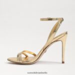 Sam Edelman Gemmie-Knöchelriemenabsatz Frauen Bernstein Gold Schuhwerk 2P8JNV676 - Image 4