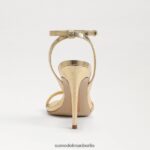 Sam Edelman Gemmie-Knöchelriemenabsatz Frauen Bernstein Gold Schuhwerk 2P8JNV676 - Image 5