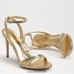 Sam Edelman Gemmie-Knöchelriemenabsatz Frauen Bernstein Gold Schuhwerk 2P8JNV676 - Image 7