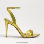 Sam Edelman Gemmie-Knöchelriemenabsatz Frauen Mimosa Goldmetallic Schuhwerk 2P8JNV670 - Image 2