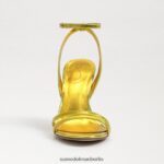Sam Edelman Gemmie-Knöchelriemenabsatz Frauen Mimosa Goldmetallic Schuhwerk 2P8JNV670 - Image 3