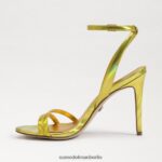 Sam Edelman Gemmie-Knöchelriemenabsatz Frauen Mimosa Goldmetallic Schuhwerk 2P8JNV670 - Image 4
