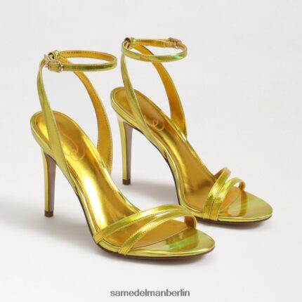 Sam Edelman Gemmie-Knöchelriemenabsatz Frauen Mimosa Goldmetallic Schuhwerk 2P8JNV670