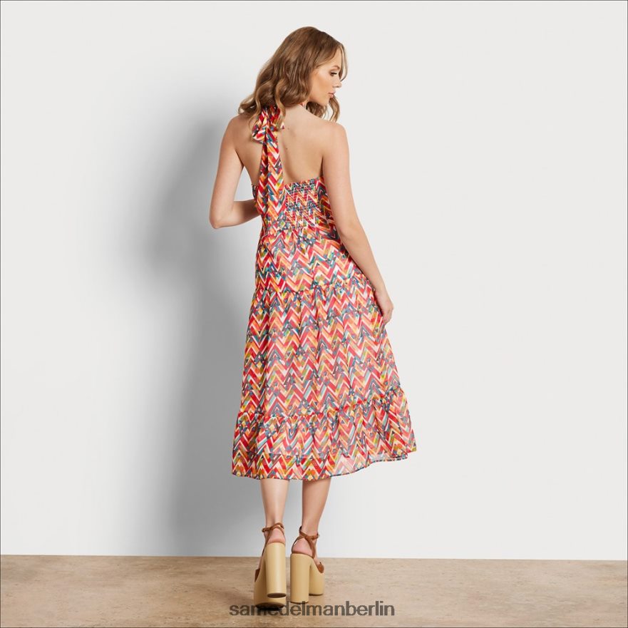 Sam Edelman Geometrisch bedrucktes Maxikleid Frauen Koralle multi Bekleidung 2P8JNV1165 - Image 4