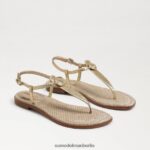 Sam Edelman Gigi Signet Zehenstegsandale Frauen Gold Schuhwerk 2P8JNV560