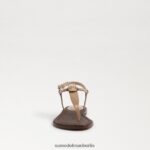 Sam Edelman Gigi Signet Zehenstegsandale Frauen Mandel Schuhwerk 2P8JNV562 - Image 3