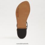 Sam Edelman Gigi Signet Zehenstegsandale Frauen schwarzes Leder Schuhwerk 2P8JNV557 - Image 6