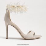 Sam Edelman Gillie-Perlen-Knöchelriemenabsatz Frauen Sand Schuhwerk 2P8JNV604 - Image 2