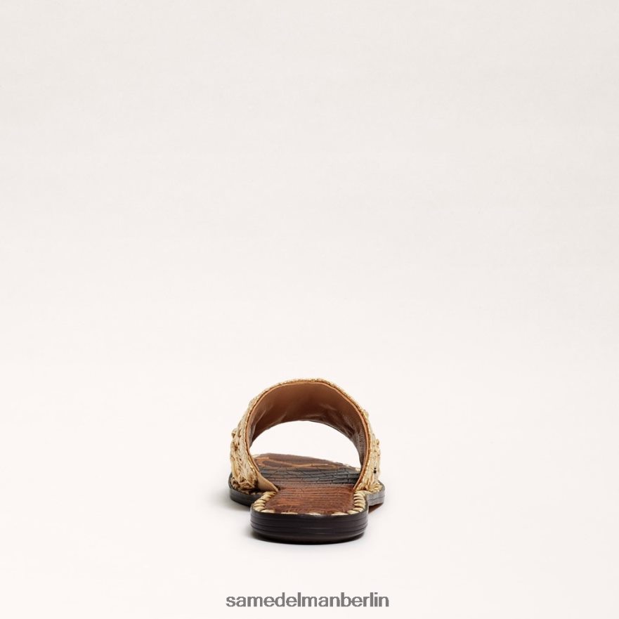 Sam Edelman Giovanna Raffiabast-Slide-Sandale Frauen Gold Blatt Schuhwerk 2P8JNV71 - Image 5