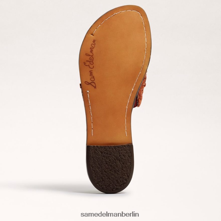 Sam Edelman Giovanna Raffiabast-Slide-Sandale Frauen Gold Blatt Schuhwerk 2P8JNV71 - Image 6