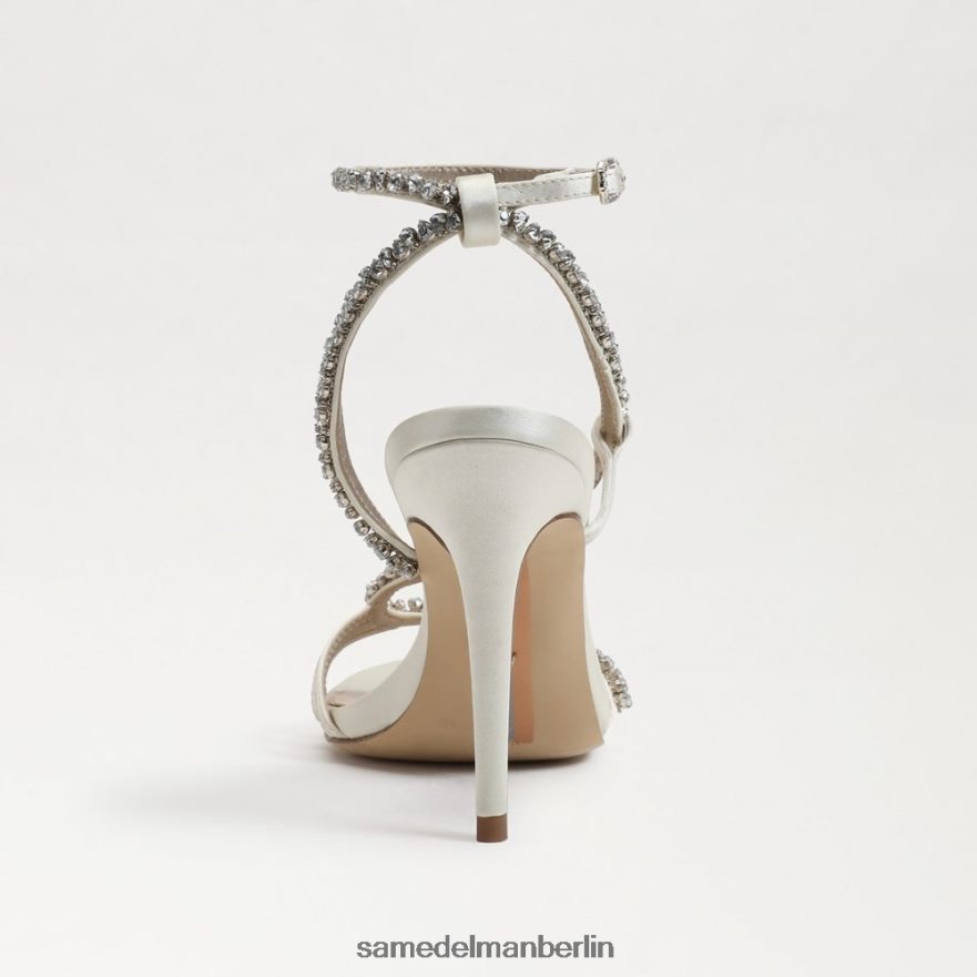 Sam Edelman Granger-Knöchelriemenabsatz Frauen Perlmuttfarbener Satin Schuhwerk 2P8JNV696 - Image 5