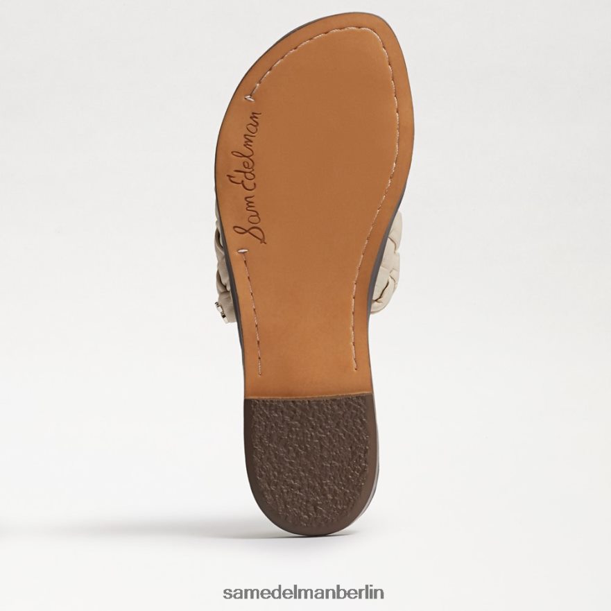Sam Edelman Griffin gewebte Slide-Sandale Frauen modernes elfenbeinfarbenes Leder Schuhwerk 2P8JNV634 - Image 6