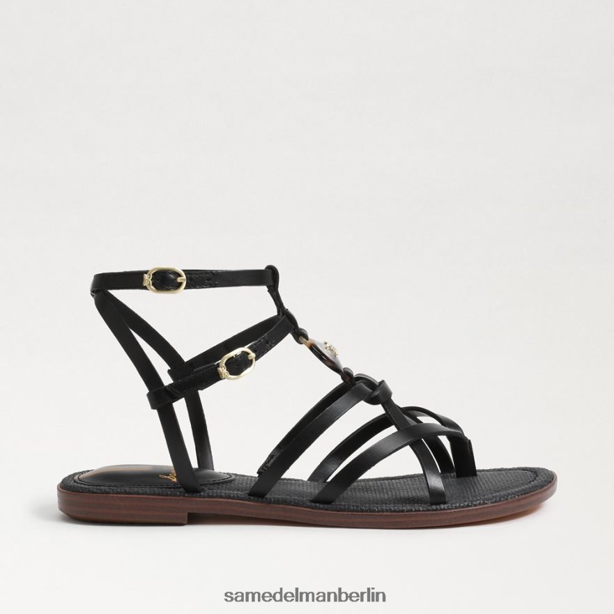 Sam Edelman Gwen Gladiator-Sandale Frauen schwarzes Leder Schuhwerk 2P8JNV248 - Image 2