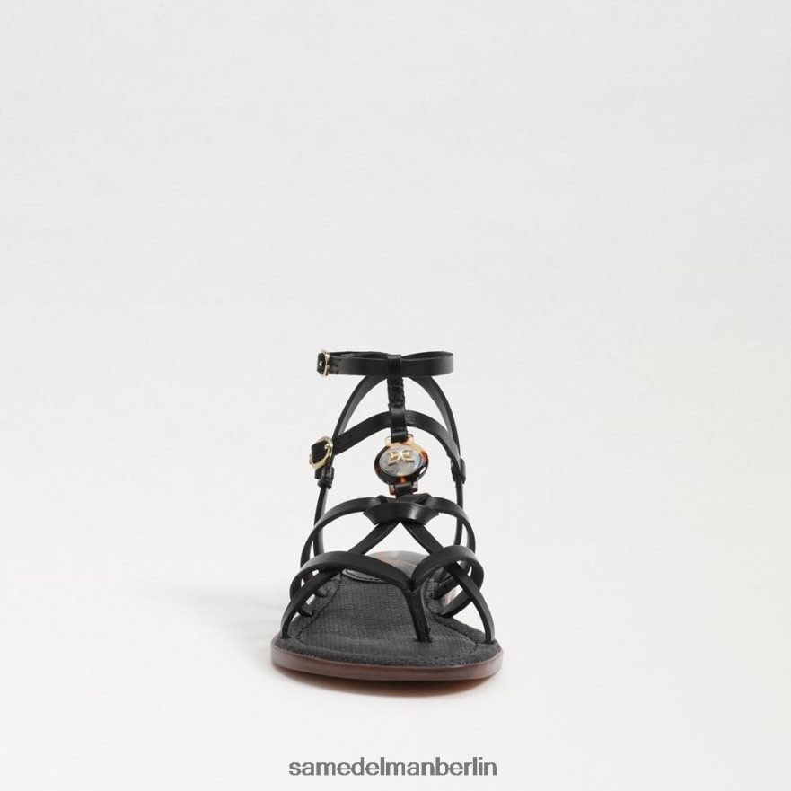 Sam Edelman Gwen Gladiator-Sandale Frauen schwarzes Leder Schuhwerk 2P8JNV248 - Image 3
