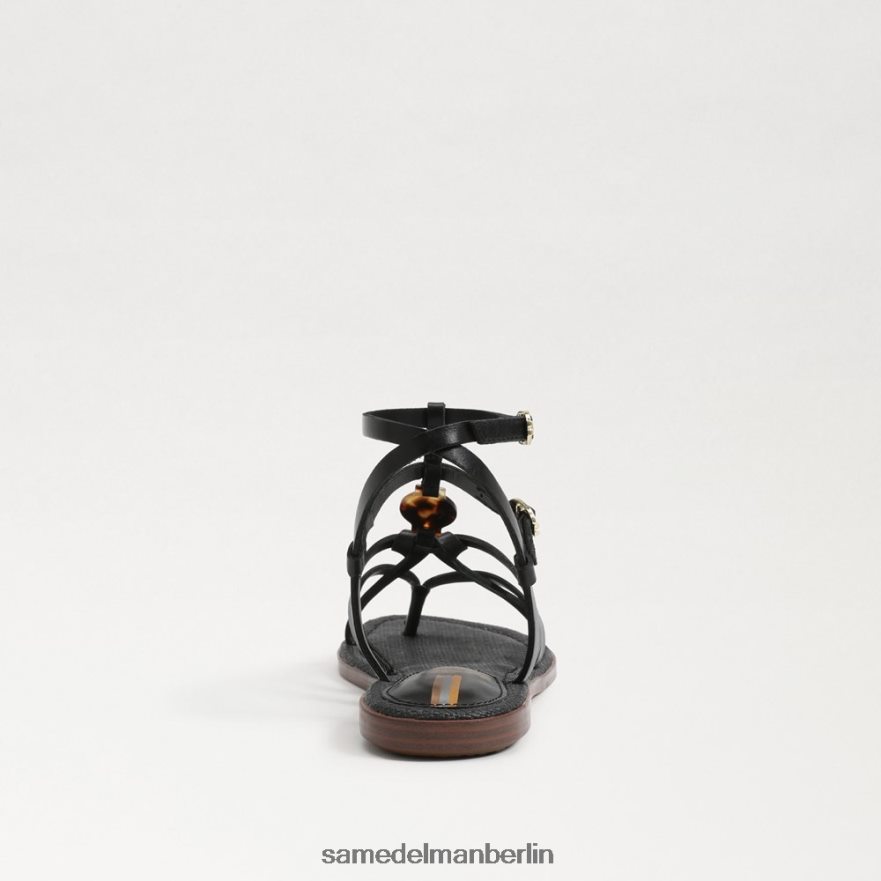 Sam Edelman Gwen Gladiator-Sandale Frauen schwarzes Leder Schuhwerk 2P8JNV248 - Image 5