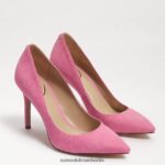 Sam Edelman Haselnussbrauner spitzer Zehenabsatz Frauen konfettirosa Wildleder Schuhwerk 2P8JNV167