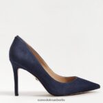 Sam Edelman Haselnussbrauner spitzer Zehenabsatz Frauen marineblaues Wildleder Schuhwerk 2P8JNV166 - Image 2