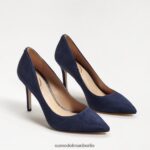 Sam Edelman Haselnussbrauner spitzer Zehenabsatz Frauen marineblaues Wildleder Schuhwerk 2P8JNV166