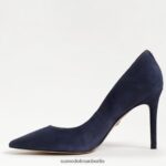 Sam Edelman Haselnussbrauner spitzer Zehenabsatz Frauen marineblaues Wildleder Schuhwerk 2P8JNV166 - Image 4