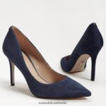 Sam Edelman Haselnussbrauner spitzer Zehenabsatz Frauen marineblaues Wildleder Schuhwerk 2P8JNV166 - Image 7