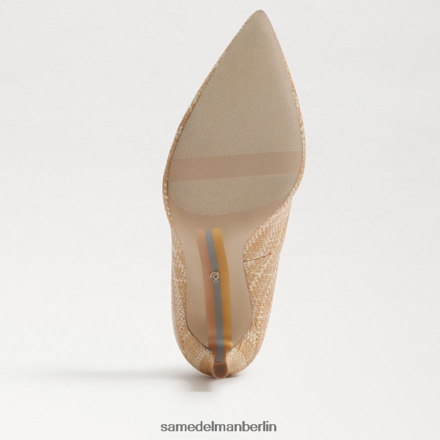 Sam Edelman Haselnussbrauner spitzer Zehenabsatz Frauen Natürlicher Multi-Bast Schuhwerk 2P8JNV142 - Image 6
