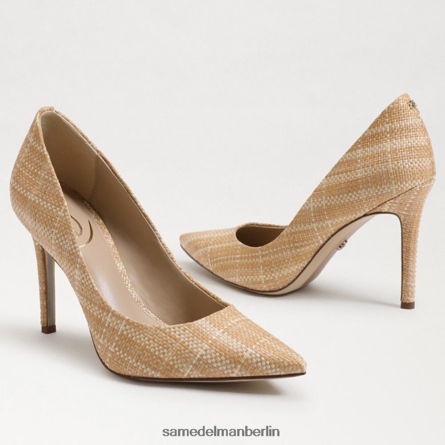Sam Edelman Haselnussbrauner spitzer Zehenabsatz Frauen Natürlicher Multi-Bast Schuhwerk 2P8JNV142 - Image 7