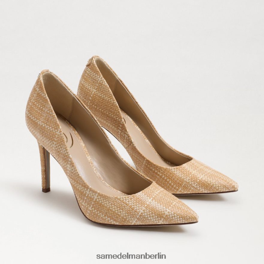 Sam Edelman Haselnussbrauner spitzer Zehenabsatz Frauen Natürlicher Multi-Bast Schuhwerk 2P8JNV142 - Image 1