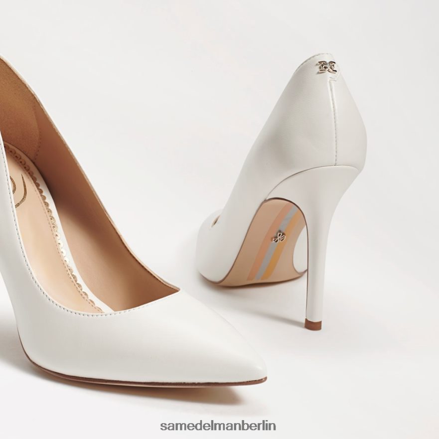 Sam Edelman Haselnussbrauner spitzer Zehenabsatz Frauen strahlend weißes Leder Schuhwerk 2P8JNV164 - Image 7