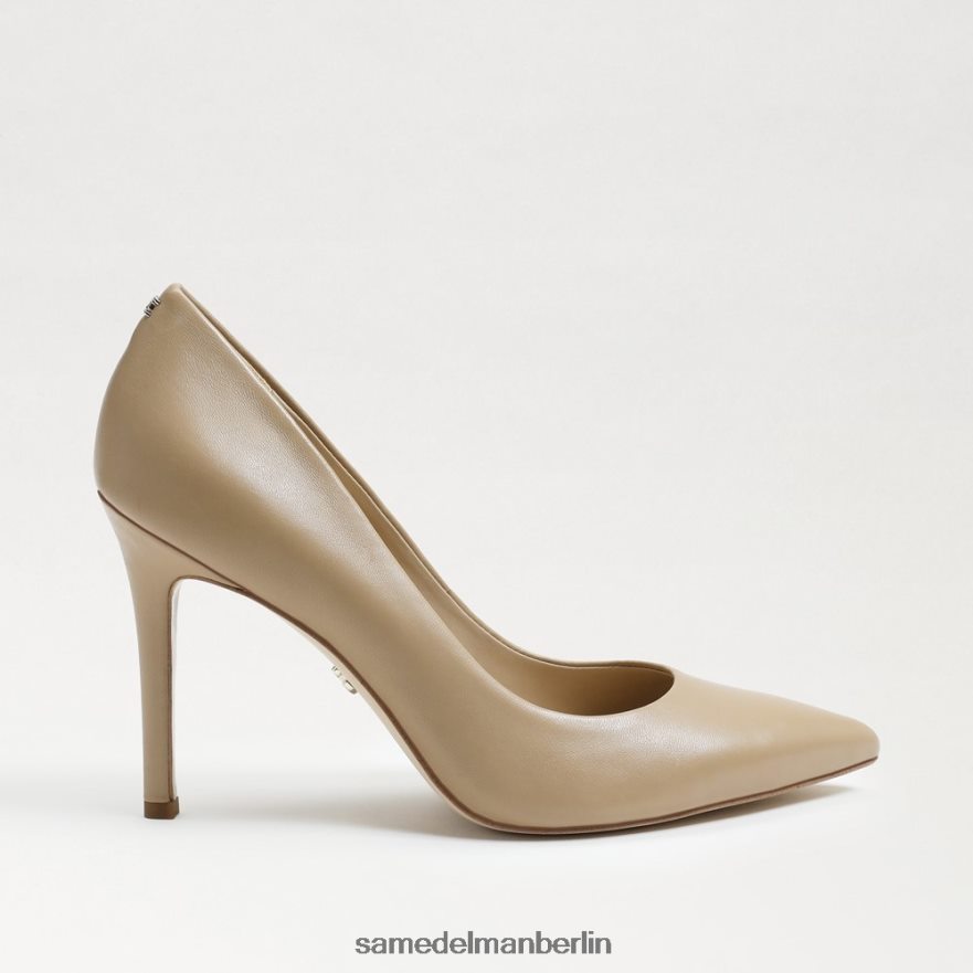 Sam Edelman Haselnussbrauner spitzer Zehenabsatz Frauen weiches beiges Leder Schuhwerk 2P8JNV150 - Image 2
