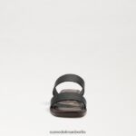 Sam Edelman Haydee Slide-Sandale Frauen schwarzes Leder Schuhwerk 2P8JNV572 - Image 3