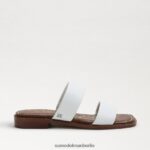 Sam Edelman Haydee Slide-Sandale Frauen weißes Leder Schuhwerk 2P8JNV573 - Image 2