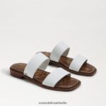 Sam Edelman Haydee Slide-Sandale Frauen weißes Leder Schuhwerk 2P8JNV573