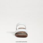 Sam Edelman Haydee Slide-Sandale Frauen weißes Leder Schuhwerk 2P8JNV573 - Image 3