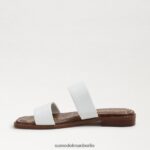 Sam Edelman Haydee Slide-Sandale Frauen weißes Leder Schuhwerk 2P8JNV573 - Image 4