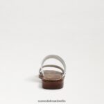 Sam Edelman Haydee Slide-Sandale Frauen weißes Leder Schuhwerk 2P8JNV573 - Image 5