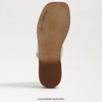 Sam Edelman Haydee Slide-Sandale Frauen weißes Leder Schuhwerk 2P8JNV573 - Image 6