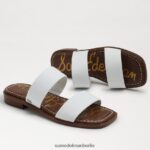 Sam Edelman Haydee Slide-Sandale Frauen weißes Leder Schuhwerk 2P8JNV573 - Image 7