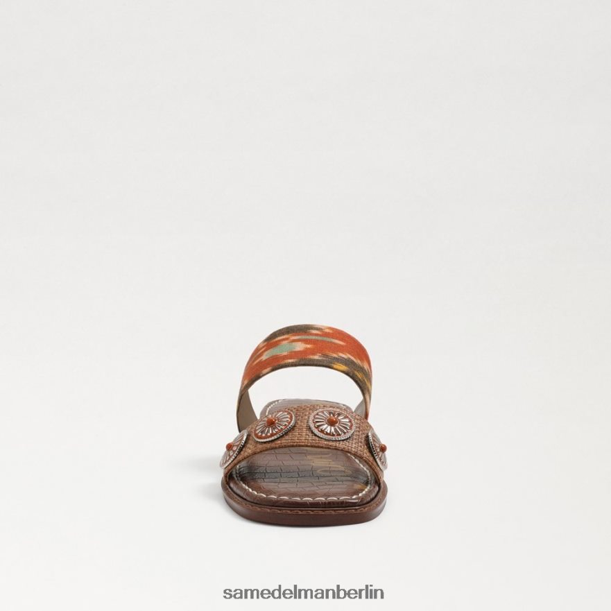 Sam Edelman Hera Slide-Sandale Frauen Sonnenuntergangsorange/Cuoio Schuhwerk 2P8JNV742 - Image 3