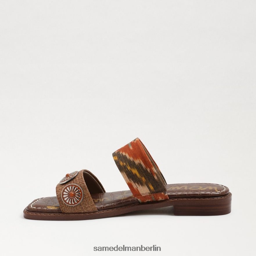 Sam Edelman Hera Slide-Sandale Frauen Sonnenuntergangsorange/Cuoio Schuhwerk 2P8JNV742 - Image 4