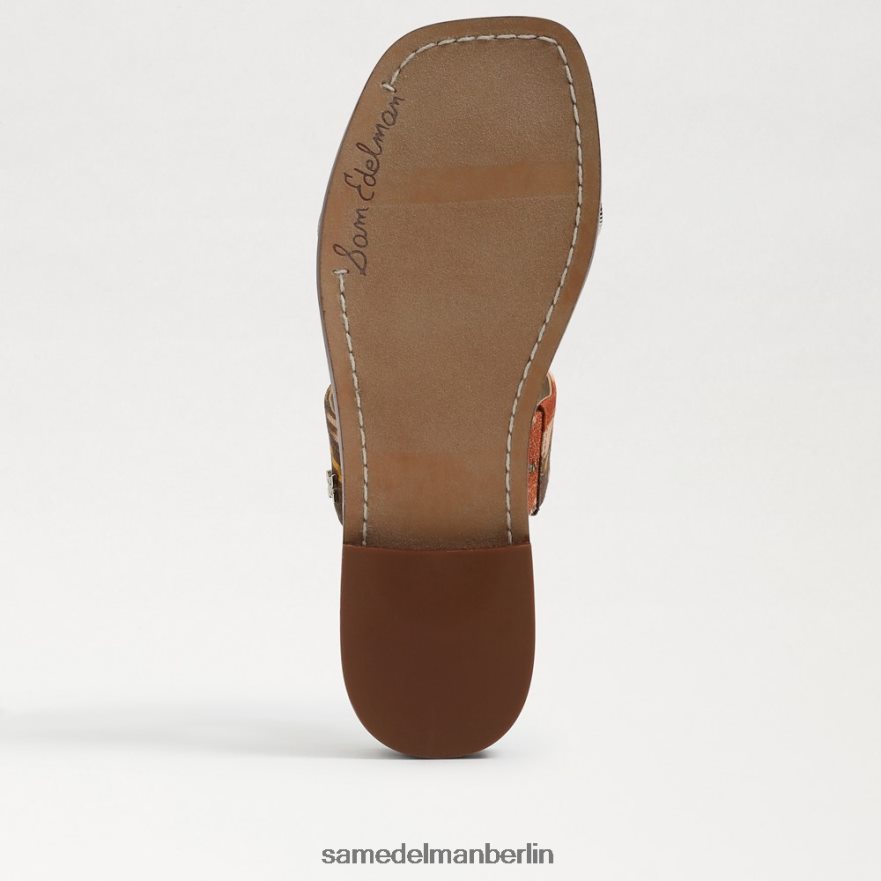 Sam Edelman Hera Slide-Sandale Frauen Sonnenuntergangsorange/Cuoio Schuhwerk 2P8JNV742 - Image 6