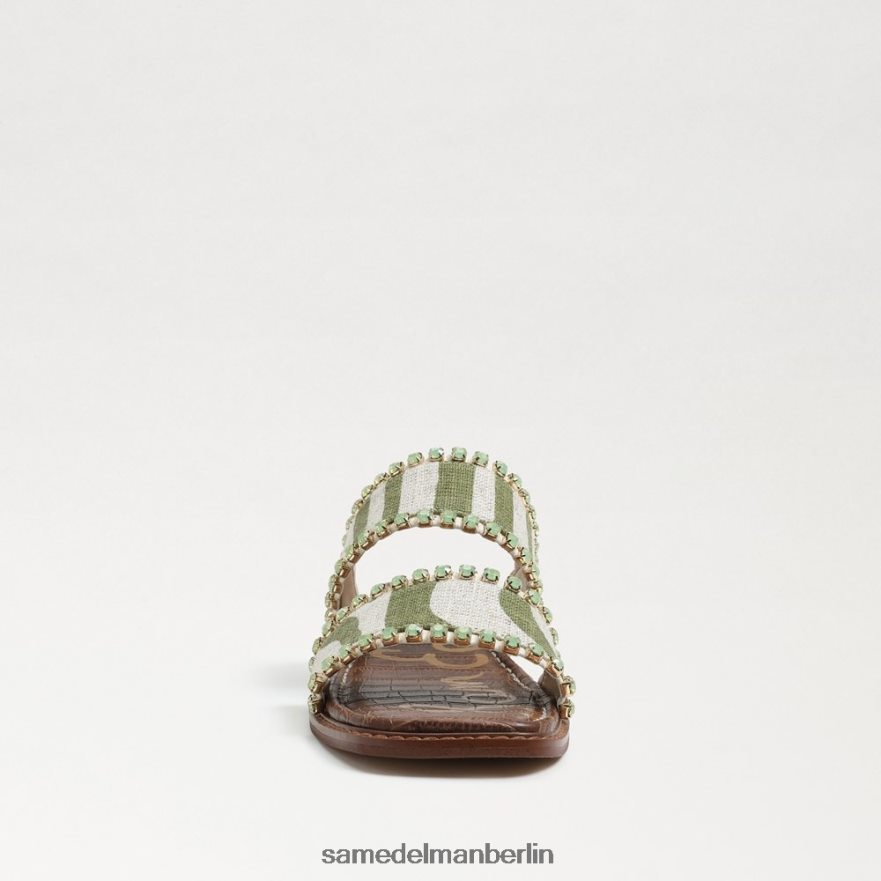 Sam Edelman Hopie Slide-Sandale Frauen Farn/natürliches Zebraleinen Schuhwerk 2P8JNV821 - Image 3
